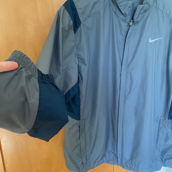 Vintage Nike Gray Full Zip Men's Jacket - Size Medium - Picture 2 of 8